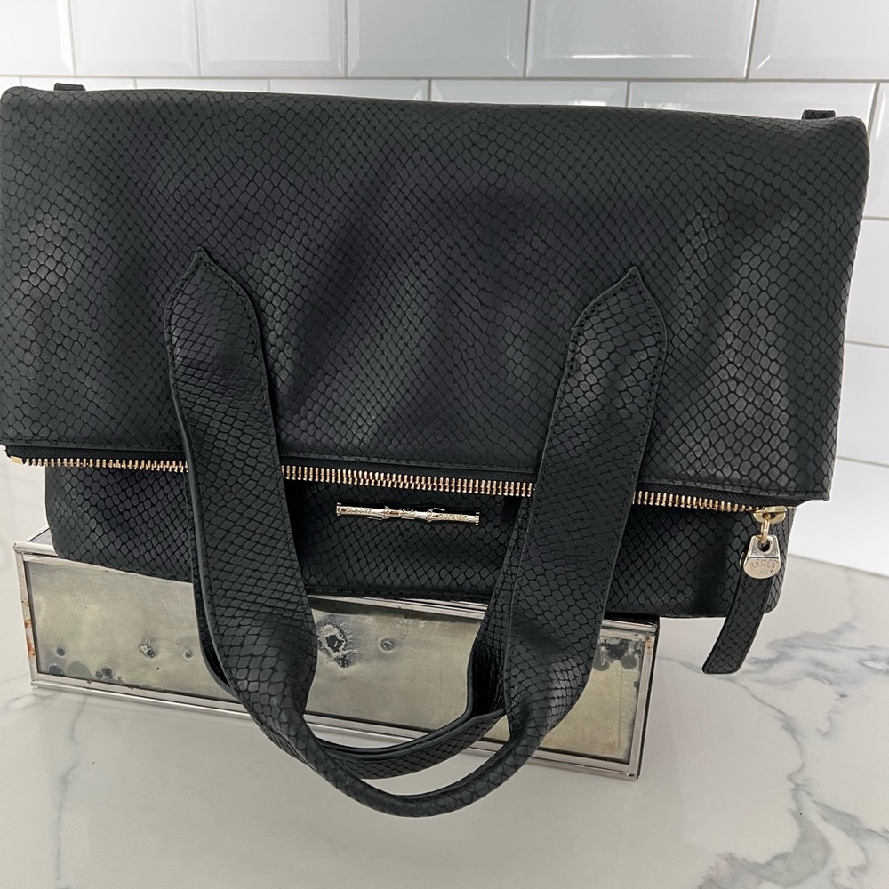 Elaine Turner Convertible Bag/purse black leather